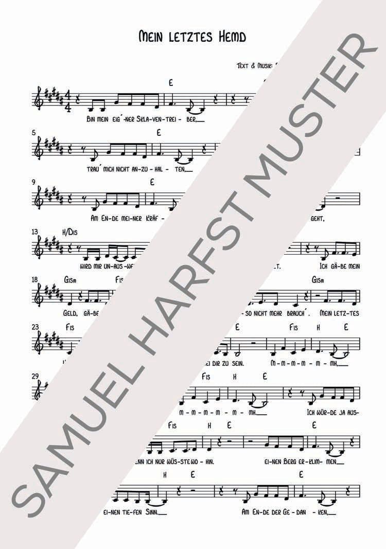 NOTEN | Mein letztes Hemd