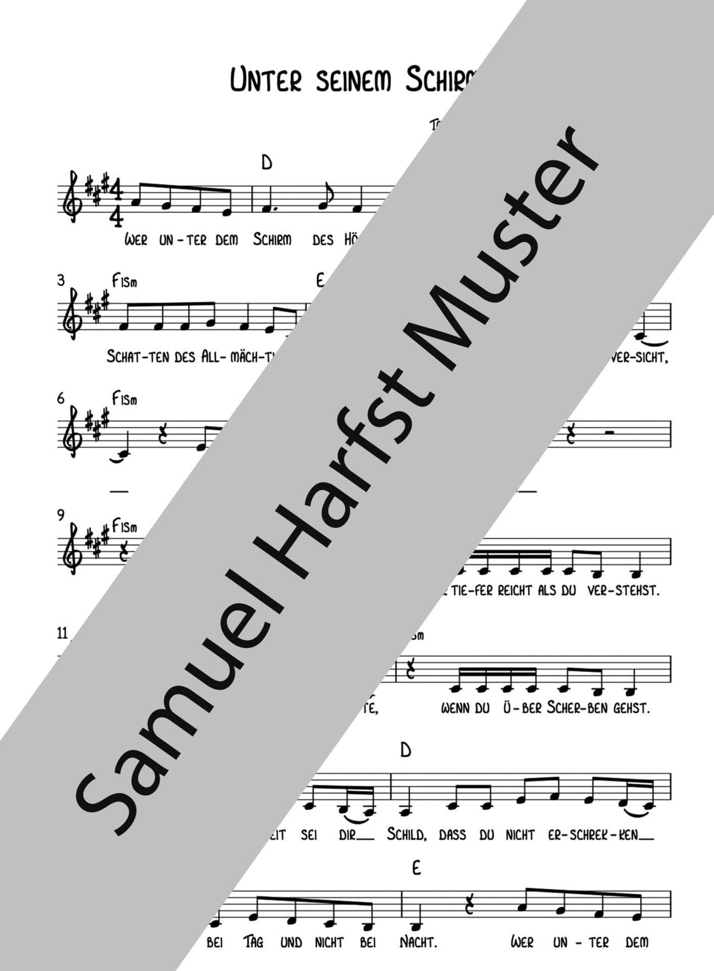 NOTEN | Unter seinem Schirm (Psalm 91)